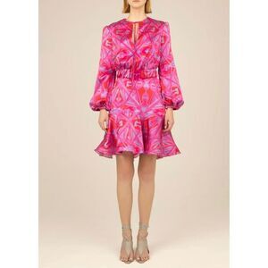 SILVIA TCHERASSI Fiorenza Dress Magenta Kaleidoscope
